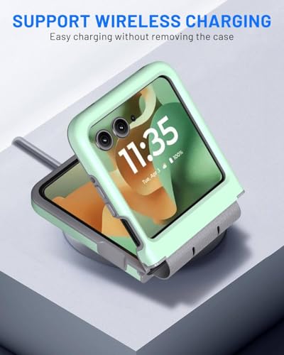 Hinge Protection for Motorola Razr 2026/2025/2024 Case (Green) | TPU bumper & hard PC, raised camera edges, shockproof, slim, lightweight, dual-layer cover, wireless charging compatible - color: Green