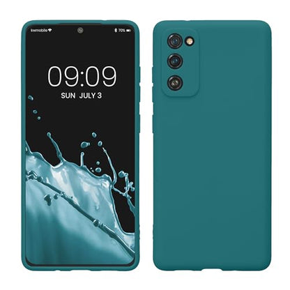 kwmobile Case Compatible with Samsung Galaxy S20 FE Case - Protective Slim TPU Phone Cover - Soft Matte Finish - Teal Matte - color: teal matte, size: Galaxy S20 FE