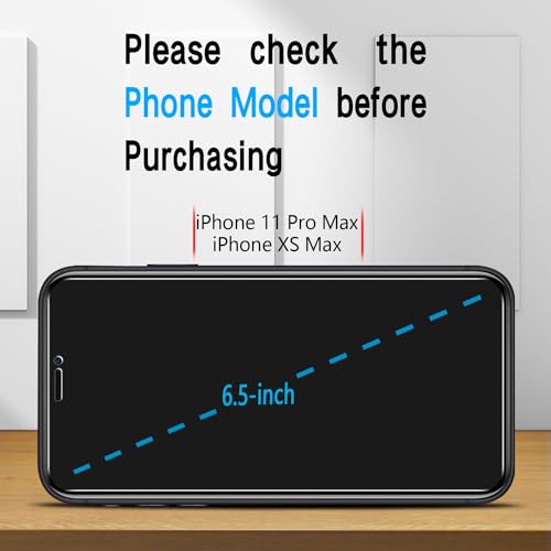 Slanku Privacy Screen Protector for iPhone 11 Pro Max/XS Max Tempered Glass - size: 11 Pro Max/XS Max