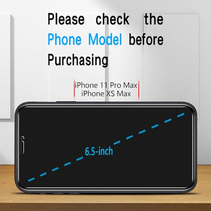 Slanku Privacy Screen Protector for iPhone 11 Pro Max/XS Max Tempered Glass - size: 11 Pro Max/XS Max