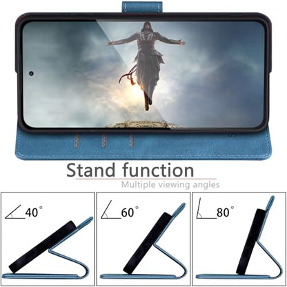 SUANPOT Compatible with Samsung Galaxy S26 Wallet case with RFID Blocking Credit Card Holder,Flip Book PU Leather Protective Cover Women Men for Samsung S26 Phone case Sky Blue - color: Sky Blue, size: Samsung Galaxy S26