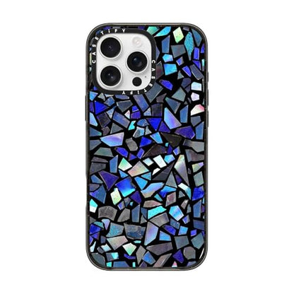 CASETiFY for iPhone 16 Pro Max Case - Impact Compatible with MagSafe | 8.2 ft. 4x Military Grade Drop Protection | Deep Blue Crystal | Black - color: Deep Blue Crystal, size: Iphone 16 Pro Max (6.9")