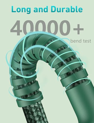 iPhone Charger Cable 2Pack 10FT, [Apple MFi Certified] Lightning Cable - color: Green, size: 10FT, style: USB A to Lightning