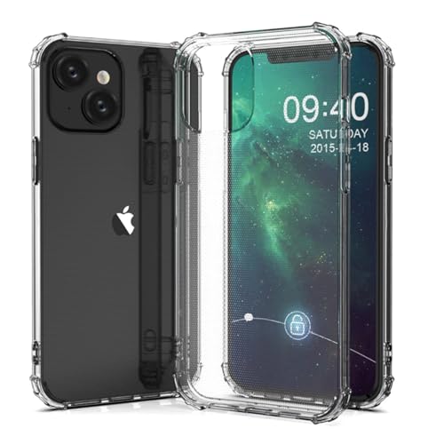 I&H for iPhone 14 6.1 inch Case Crystal Clear Non-Yellowing, Shockproof, Anti-Scratch, Transparent Soft Back Cover