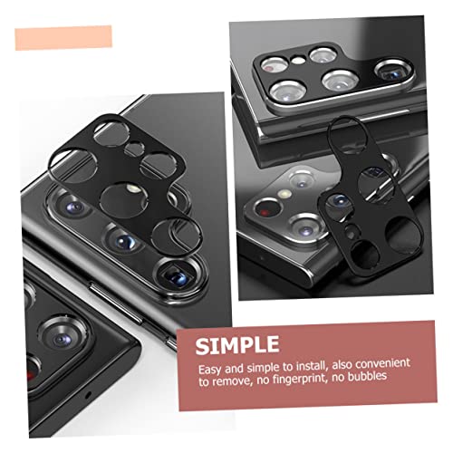 Mipcase 4pcs Scratch Camera Lens Protectors for Metal Rear Lens Cover Easy Installation Bubble Screen Film