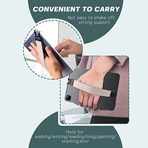 YUNLEI Tablet Stand,Phone Holder,Tablet Holder,Elastic Band Tablets Holder Strap One Hand Anti-Slip Finger Grip Tablets Strap with Metal Bracket Holder Mount