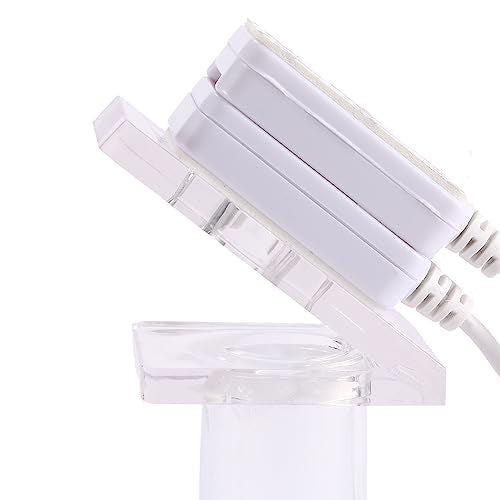 Vctitil Mobile Phone Anti-Theft Display Stand Transparent Square Bracket with Spring Wires and Cables Durable Mobile Phone Base for Store Sales Stand (Stand Size: 2.08 x 2.08 x 4.72)