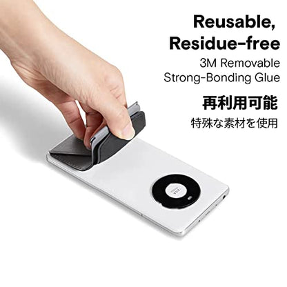 MOFT Reusable Adhesive 4-in-1 Cell Phone Grip, Phone Stand, Card Holder, Adjustable Viewing Angles, Thin Design with Grip to be Held for All iPhone Android Smartphones (Dark Blue) - color: dark blue