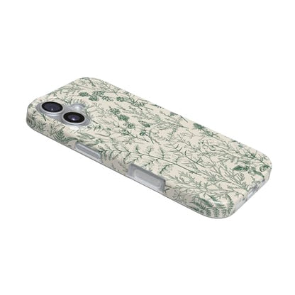 Casely iPhone 17 Case | Green Floral | Sage Garden | Compatible with MagSafe | Classic Ultra Slim Design - color: Sage Garden | Green Floral
