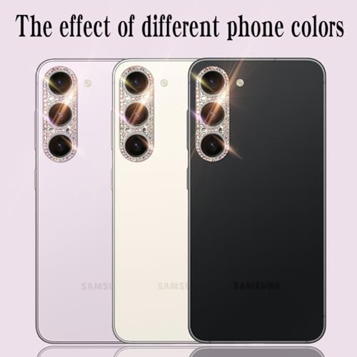Bling Diamond Camera Lens Protector Compatible with Samsung Galaxy S22 ＆ Galaxy S22 Plus, Metal Glitter Gem Camera Cover，9H Tempered Glass lens full Screen Protector with 3D Rhinestone - size: Samsung Galaxy S22 ＆ Galaxy S22 Plus