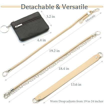 Clip and Go Strap for Phone with Wallet Crossbody, Bling Crystal Phone Strap Crossbody for Hands-Free Style - color: Beige Apricot