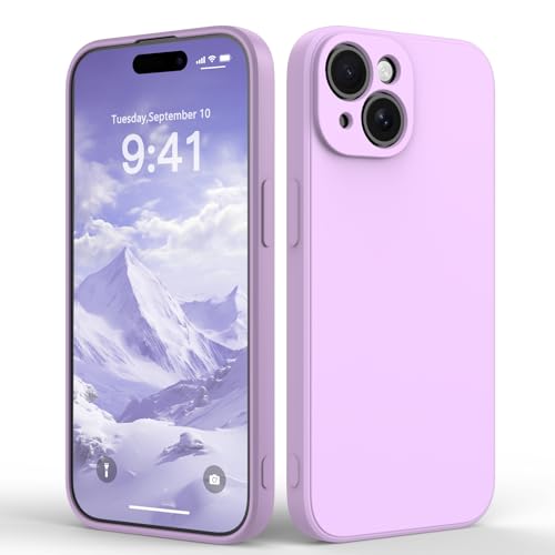 Suitable for iPhone 15 Phone Case, Ultra Thin TPU Shockproof Anti-Scratch Case, Soft Fall-Resistant Phone case, Solid Color Phone Cover for iPhone 15, Purple - color: Purple, size: iPhone 15