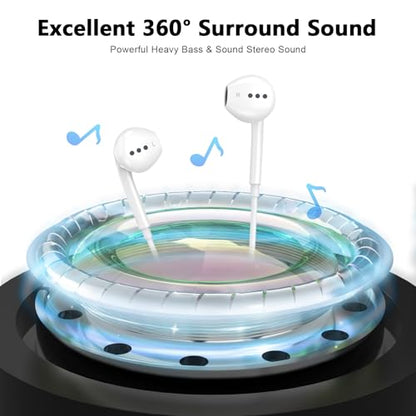 [Apple MFi Certified USB C Headphones for iPhone 17 16 15 Pro Max - color: CWhite