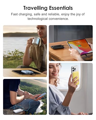 Portable Charger 10000mAh, 22.5W Fast Charging Power Bank - color: Purple