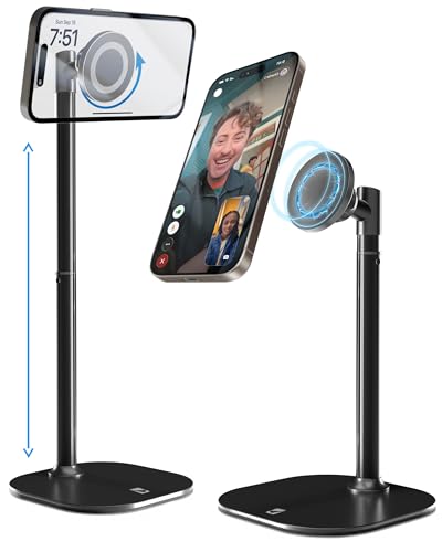 COOPER MagStand Magnetic Phone Stand for Desk, MagSafe Tripod, iPhone 17 - color: x1 Pack - Night Black
