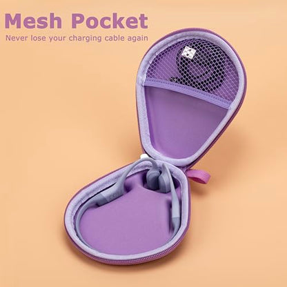 Ginsco Universal Bone Conduction Headphones Case Compatible with SHOKZ New OpenRun Pro 2/Pro 2 Mini/OpenRun/OpenSwim Open-Ear Sport Headphones, Compatible with CXK/Raycon/MRYTKY/Ogogrs etc (Purple) - color: Purple