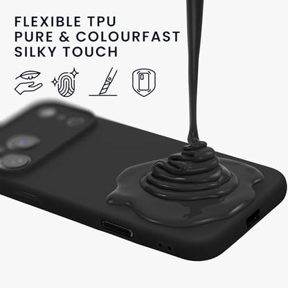 kwmobile Case Compatible with iPhone 17 Pro Case - Soft Slim TPU Silicone Phone Cover - Black Matte - color: black matte, size: iPhone 17 Pro