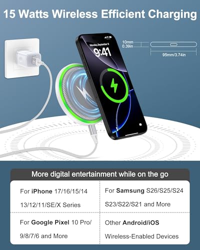 Pixel 11 10a 10 Pro XL Wireless Charger Android Fast Charging for Google - color: Wireless Charger-White