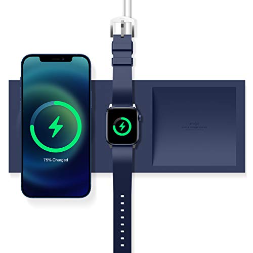 elago Charging Tray Duo for MagSafe & Apple Watch Chargers - color: Jean Indigo