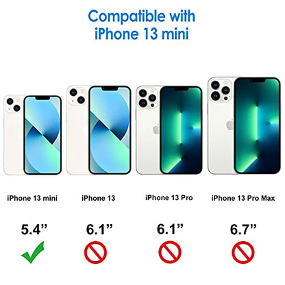 JETech Case for iPhone 13 mini, Anti-Yellowing, Clear | Shockproof Protection, Scratch Resistant Hard PC Back, Durable Transparent TPU Bumper - color: Clear