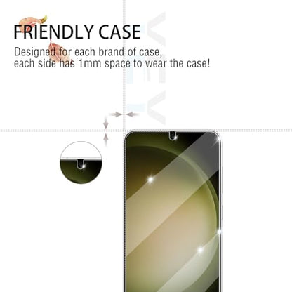 Screen Protector for Samsung Galaxy S23, [2+2 Pack] Tempered Glass for Galaxy S23 & Camera Lens Protectors[Ultrasonic Fingerprint Unlock] [Case Friendly] [Bubble-Free] - size: Galaxy S23