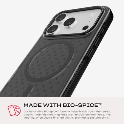 Tech21 EvoCheck Case for iPhone 17 Pro – Smokey/Black | Slim Protective Case | Impact Protection | MagSafe Compatible - color: Black, size: iPhone 17 Pro