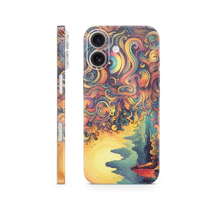 Glossy Glitter Phone Skin Compatible with Apple iPhone 17 - Surreal Vision - Premium 3M Vinyl Protective Wrap Decal Cover - Easy to Apply | Crafted in The USA by MightySkins - color: Surreal Vision, size: iPhone 17 (Full Wrap), style: Glossy Glitter Finis