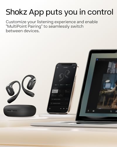 SHOKZ OpenFit 2 Open-Ear Earhook Bluetooth Earbuds, Black,48H Playtime - color: Black, style: Charging：USB-C