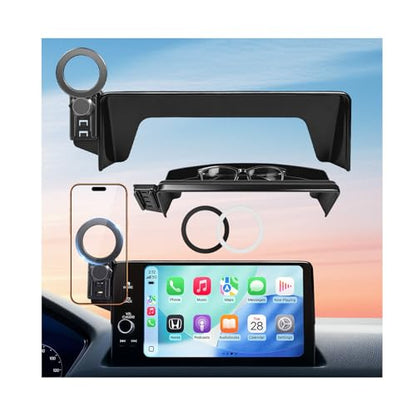 Car Phone Holder for Honda Civic 11th Gen 2026 2025 2024 2023 2022 (Only for 7/9-Inch Screen) 360° Rotation Magnetic Cell Phone Mount, Compatible with Magsafe, Does Not Affect Air Vent - size: Fit for 2022-2026 Civic, 7/9-Inch