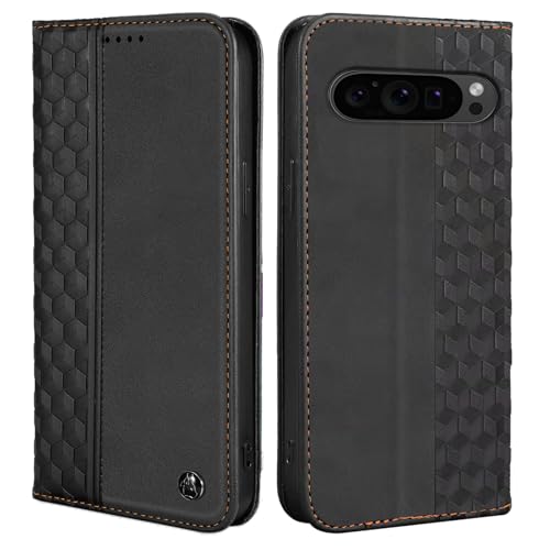 Wallet Case for Google Pixel 9/9 Pro 2024 6.3 inch- [Strong Magnetic] PU Leather Folio Flip Case with Card Holder Kickstand Protective Phone Cover - Black - color: Black, size: Google Pixel 9/9 Pro 6.3"