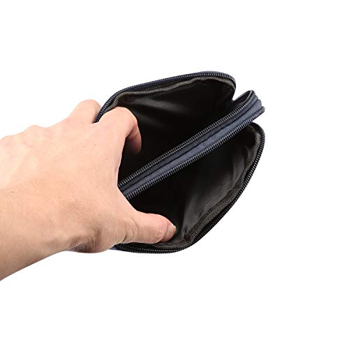 Men's Mobile Phone Holster with Belt Clip, Cell Phone Belt Clip Bag, Zipper Smartphone Waist Bag Mobile Phone Holster Belt Pouch Fanny Pack Wallet with Carabiner Belt Loop for Outdoor Sport Travel - color: Blue