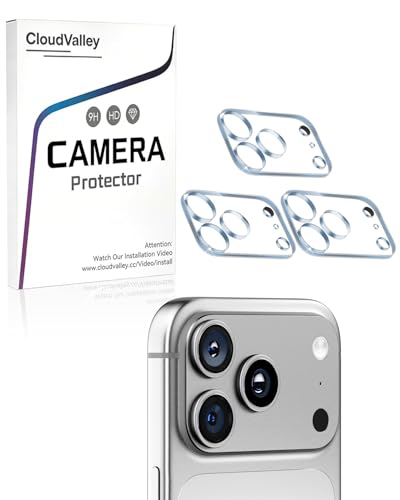 CloudValley 3 Pack for iPhone 17 Pro Camera Lens Protector - size: iPhone 17 Pro