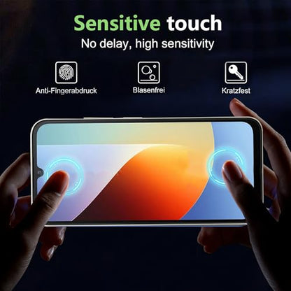 for Redmi A7 Pro 5G Screen Protector with Camera Lens Protector, 9H Hardness Anti-Scratch Tempered Glass flim, Case Friendly,(2+2 PACK) - color: Redmi A7 Pro 5G