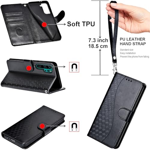 for Samsung Galaxy S26 5G Wallet case, Black | 3 Card Holders, Kickstand, Shockproof TPU Shell, PU Leather, Magnetic Closure, Protective Flip Folio Cover, Women - color: 3