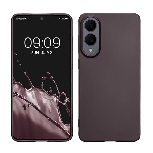 kwmobile Case Compatible with Samsung Galaxy S25 Edge Case - Soft Slim Metallic TPU Silicone Cover - Metallic Berry - color: metallic berry, size: Galaxy S25 Edge