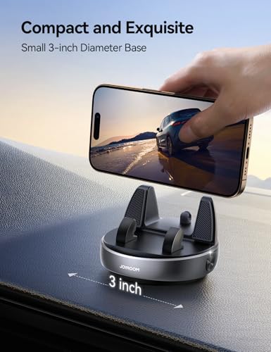 Car Phone Holder Mount, 360 Degree Rotation Dashboard Phone Holder, Silver - color: Silver