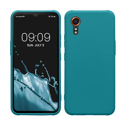 kwmobile Case Compatible with Samsung Galaxy Xcover7 Case - Soft Slim Protective TPU Silicone Cover - Teal Matte - color: teal matte