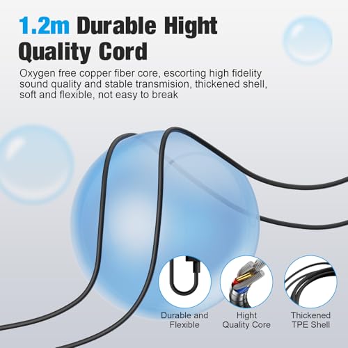 Wired Earbuds USB C for Samsung S26/S25/S24, USBC Headphones Wired Ear Buds - color: USB C-Black