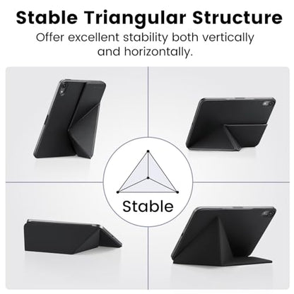 PITAKA for iPad mini A17 Pro Case, 4 Intuitive Angles, Folio2-Black - color: Black