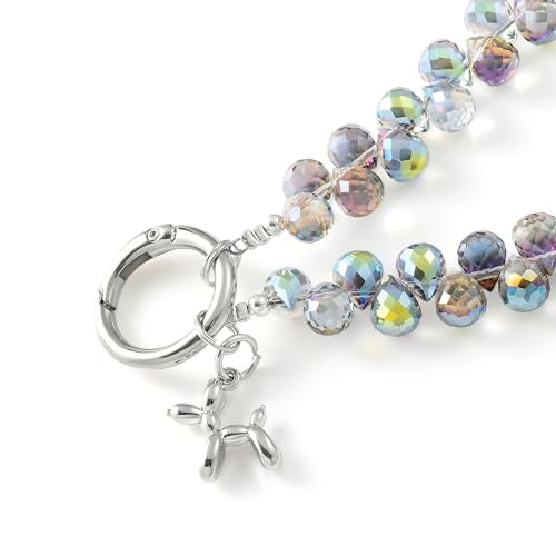 richginker Sparkling Beaded Phone Wrist Strap with Box, D-Dark Purple - color: D-dark Purple, size: 1 Count (Pack of 1)