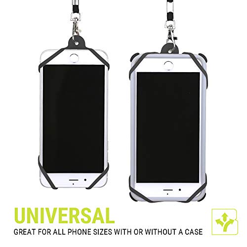 Gear Beast Universal Crossbody Cell Phone Lanyard Compatible with iPhone, Galaxy & Most Smartphones, Phone Case Holder & Cross Body Strap - color: Clear