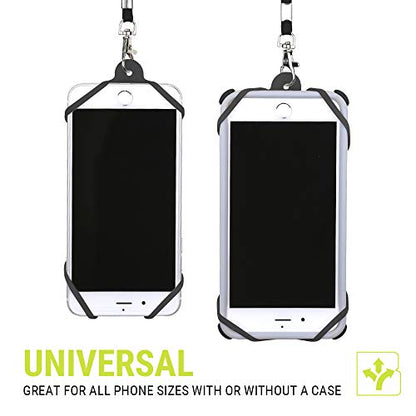 Gear Beast Universal Crossbody Cell Phone Lanyard Compatible with iPhone, Galaxy & Most Smartphones, Phone Case Holder & Cross Body Strap - color: Clear