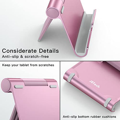 JETech Foldable Tablet Stand for 4-11" Tablets and Phones, Rose Gold - color: Rose Gold