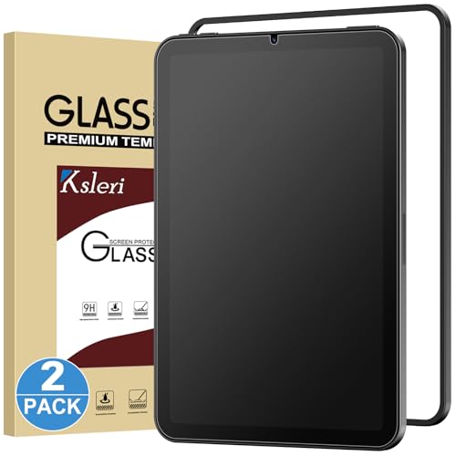 2 Pack for iPad Mini 8.3" A17 Pro 2024 7th Gen/iPad Mini 6 (2021, 6th Gen) Matte Glass Screen Protector (Not Privacy) Anti Glare Anti Fingerprint Tempered Glass Film with Alignment Frame - size: iPad mini 8.3"