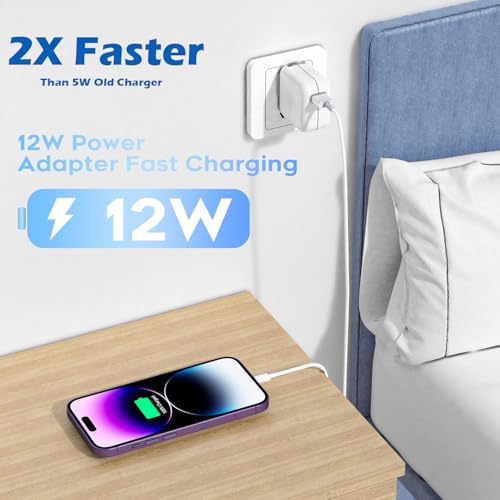 Charger for iPad,12W Fast USB i Pad Charging Fast Foldable Block Portable - size: 1PACK 3FT