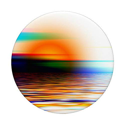 Sunset Sky Red Orange Teal Blue Pop Up Cell Phone Holder PopSockets PopGrip: Swappable Grip for Phones & Tablets