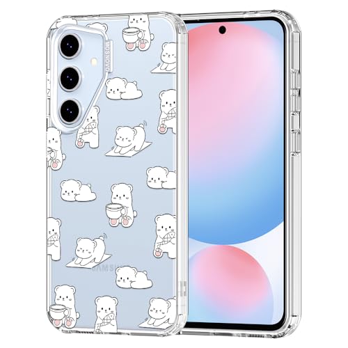 MOSNOVO for Samsung Galaxy S24 FE Case, Shockproof Military-Grade Protection 6.6ft Drop Tested, Clear Phone Case for Galaxy S24 FE, Cozy Bear Days Design - color: Clear - Cozy Bear Days, size: Samsung Galaxy S24 FE