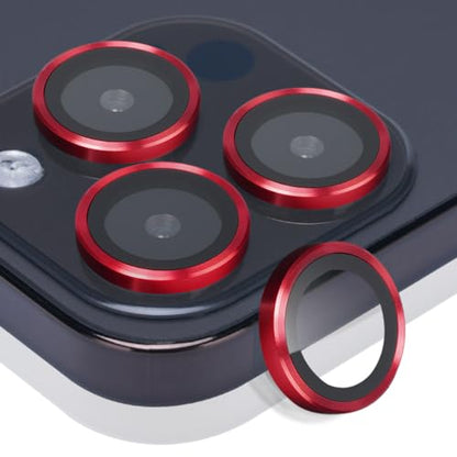 Camera Lens Protector for iPhone 15 Pro/15 Pro Max, Red - color: Red