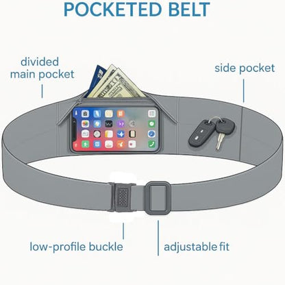 BANDI Running Belt for Women & Men – USA Made No-Bounce Adjustable Waist Pack & Secure Fanny Pack – Fits All Phones, Gels & Essentials – Zipper-Free, Medical Device Friendly - color: Meadowland