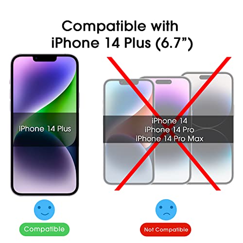amFilm OneTouch for iPhone 14 Plus Screen Protector 6.7'' Tempered Glass - size: 14-6.7”